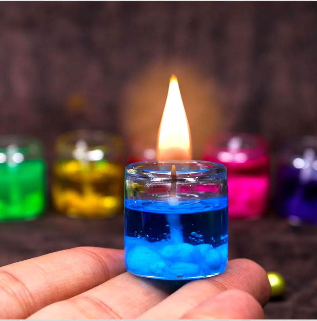 Gel Candle for Celebrations in Pack of 6