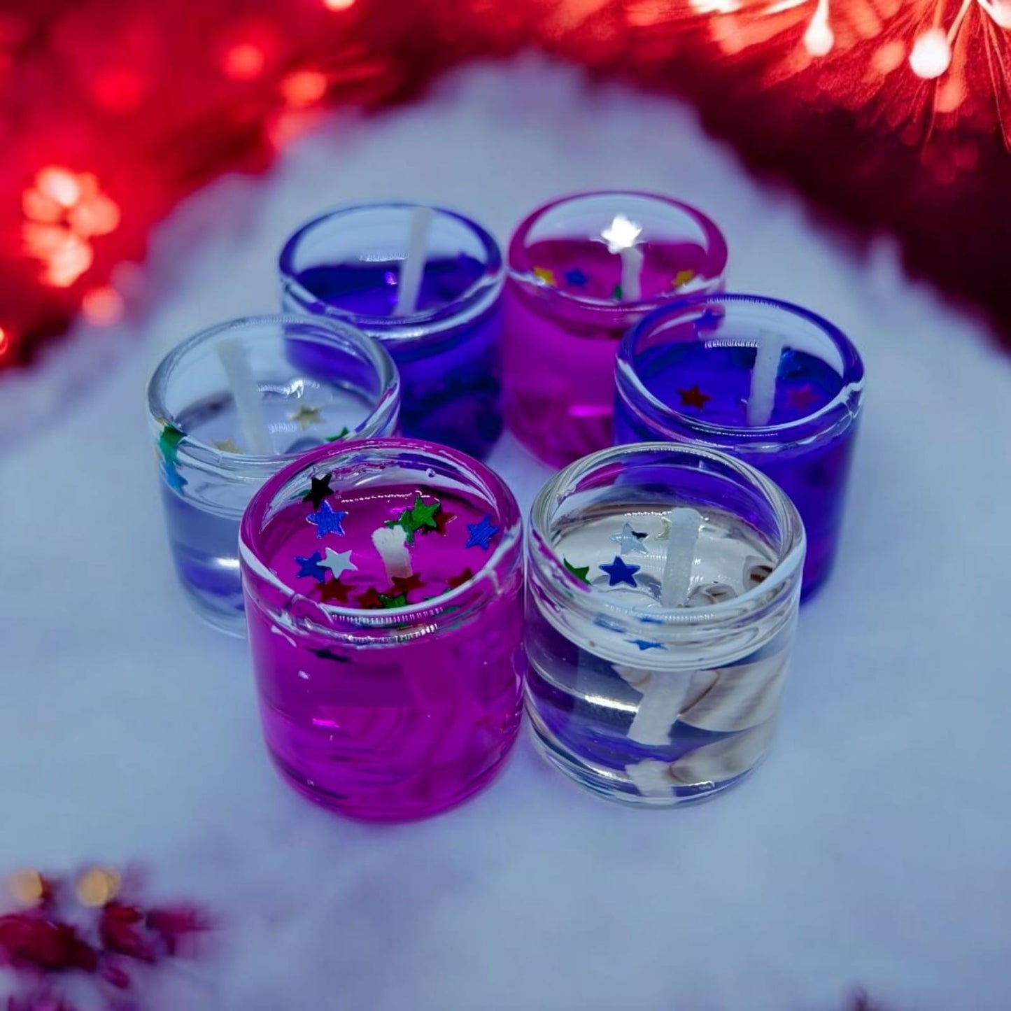 Gel Candle for Celebrations in Pack of 6