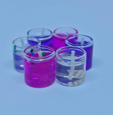 Gel Candle for Celebrations in Pack of 6