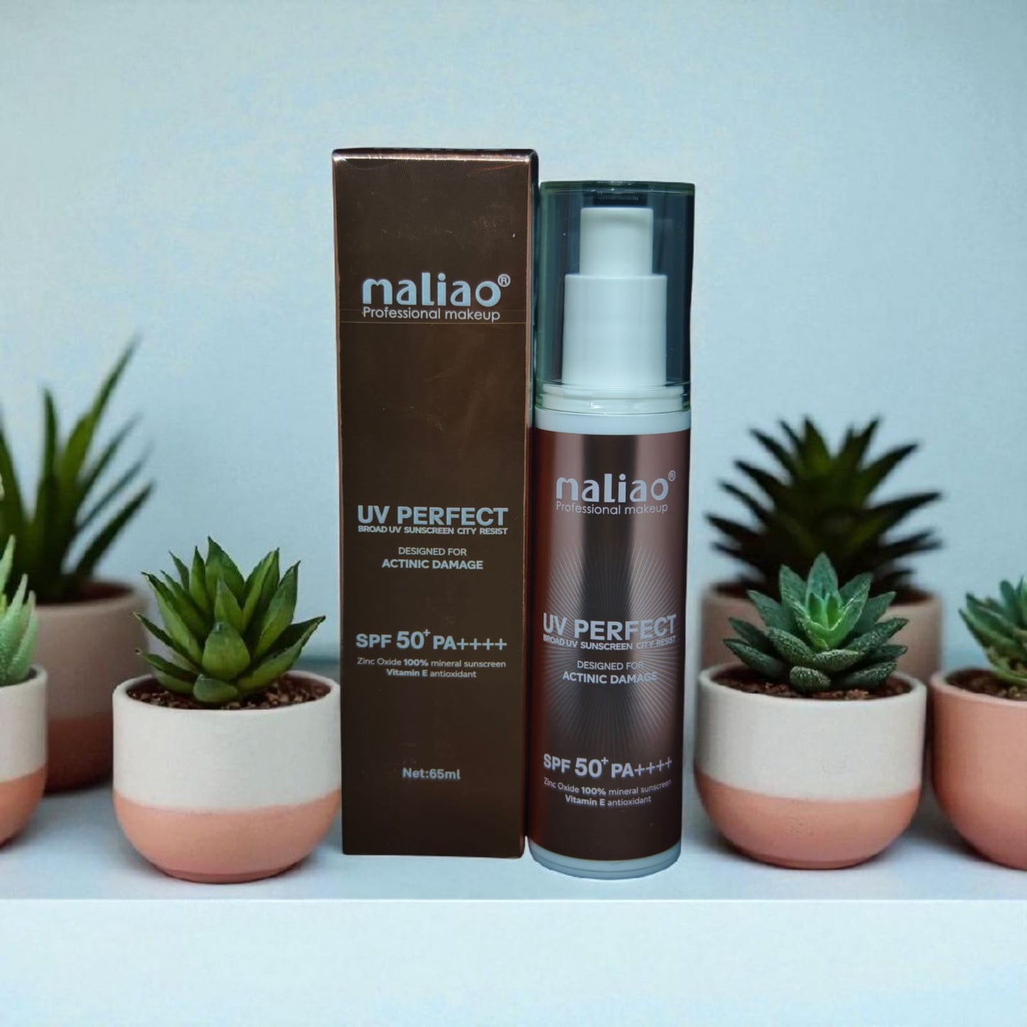 Maliao Sunscreen - SPF 50 PA+ UV Perfect Broad UV Sunscreen City Resist SPF 50 PA with Vitamin E  (65 ml)