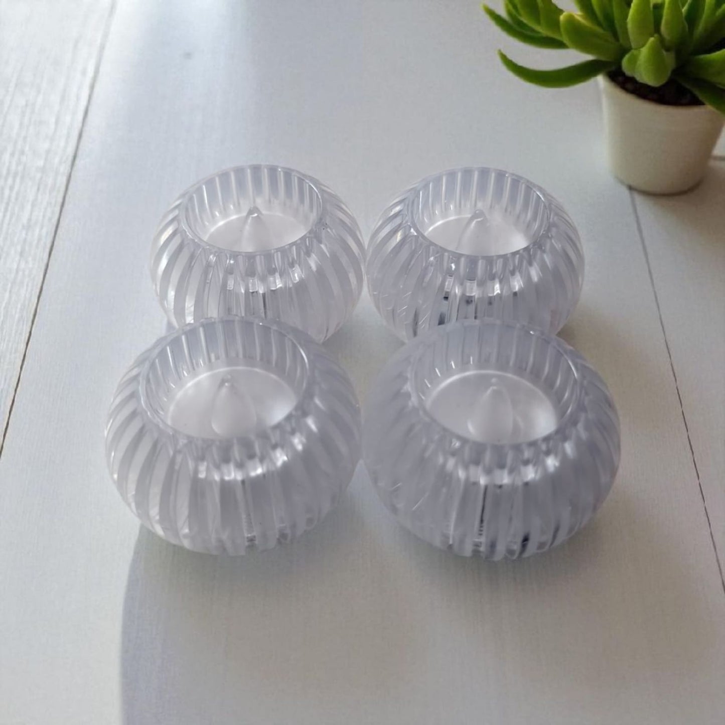 Electric Diya for Diwali, Christmas Celebration in Pack of 4 with 3 batteries/ Diya